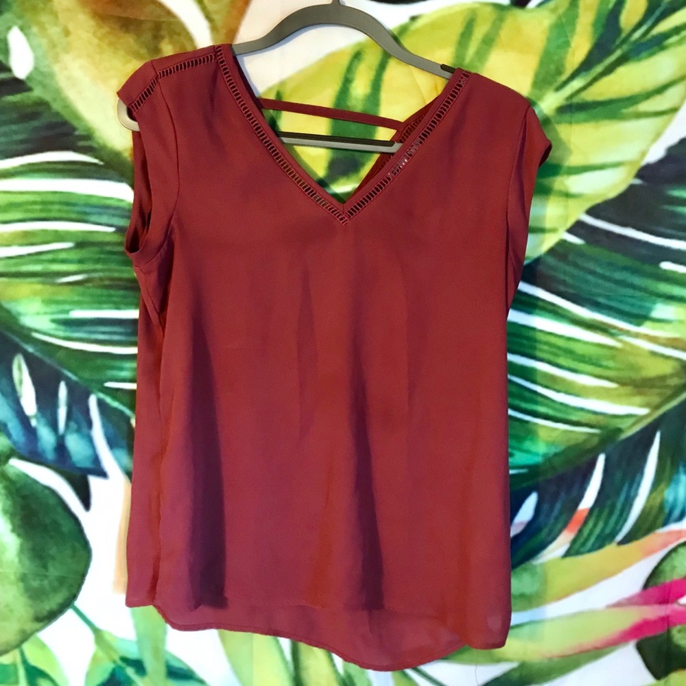 Pink V neck Blouse